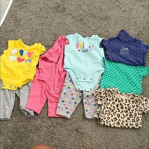 Colorful Baby Onesies and Pants Set